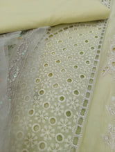 Load image into Gallery viewer, Mariab 3-Piece Embroidered Laser Cut