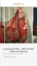 Load image into Gallery viewer, Mariab Saree Embroidered Chiffon