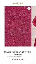 Load image into Gallery viewer, Mariab Fabric Luxe Chiffon Embroidered