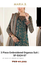 Load image into Gallery viewer, Mariab Fabric Embroidered Zari Net