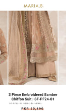 Load image into Gallery viewer, Mariab Duppta Ready to wear stick on Mukesh