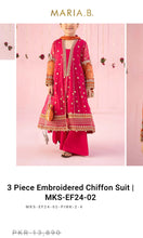 Load image into Gallery viewer, Mariab Shirt/Frock Embroidered Chiffon