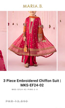 Load image into Gallery viewer, Mariab Shirt/Frock Embroidered Chiffon