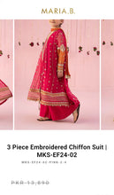 Load image into Gallery viewer, Mariab Shirt/Frock Embroidered Chiffon