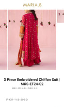 Load image into Gallery viewer, Mariab Shirt/Frock Embroidered Chiffon