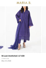 Load image into Gallery viewer, Mariab Fabric luxe Tarkashi Schiffli Embroidered Lawn