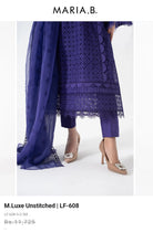 Load image into Gallery viewer, Mariab Fabric luxe Tarkashi Schiffli Embroidered Lawn