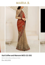 Load image into Gallery viewer, Mariab Saree Embroidered Chiffon