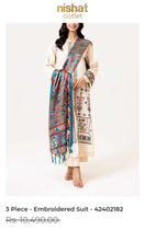 Load image into Gallery viewer, Nishat 2-Piece Embroidered Satin