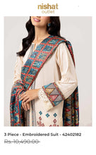 Load image into Gallery viewer, Nishat 2-Piece Embroidered Satin