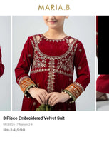 Load image into Gallery viewer, Mariab Frock Velvet Ready to wear