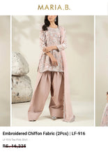 Load image into Gallery viewer, Mariab Luxe 2-Piece Embroidered Chiffon