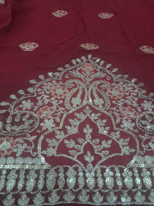 Mariab Panels & Sleeve Set Hand work