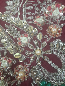 Mariab Panels & Sleeve Set Hand work