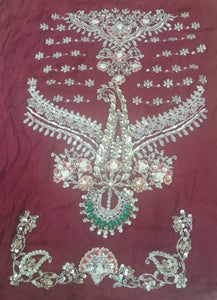 Mariab Panels & Sleeve Set Hand work