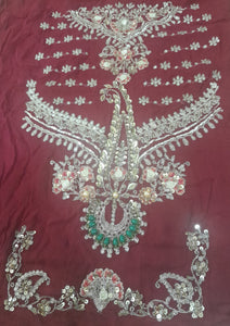 Mariab Panels & Sleeve Set Hand work