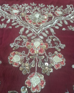 Mariab Panels & Sleeve Set Hand work