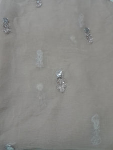 Mariab Fabric Foil Work Chiffon