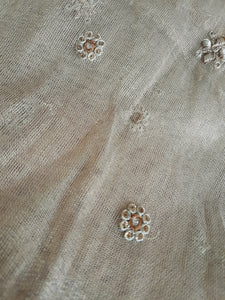 Mariab Fabric Embroidered Zari  cotton Net