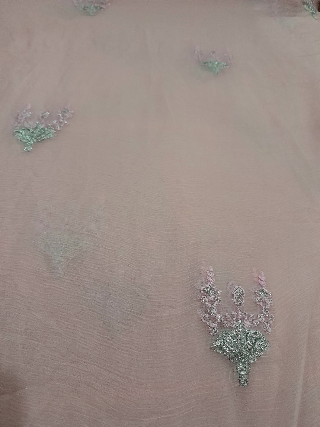 Branded Fabric Embroidered Chiffon