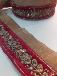 Mariab Patch velvet Semi Stitched