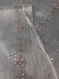 Mariab Fabric Embriodered Zari Net