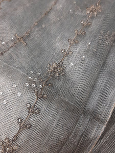 Mariab Fabric Embriodered Zari Net