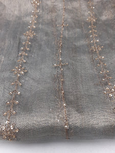 Mariab Fabric Embriodered Zari Net
