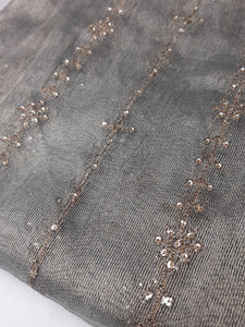 Mariab Fabric Embriodered Zari Net