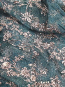 Mariab Fabric Luxe Zari Net