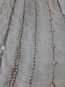 Branded Fabric Chiffon Pearl Embellished