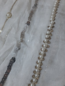 Branded Fabric Chiffon Pearl Embellished