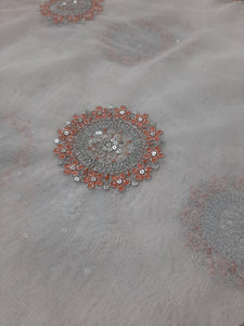 Mariab Fabric Embroidered Net