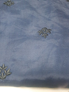 Branded Fabric Embroidered Raw Silk