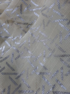 Maryam hussain Fabric Foil Printed Raw Silk