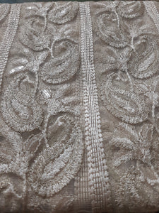 Branded Fabric Embroidered Net