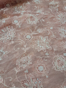 Mariab Fabric Luxe Embroidered Chiffon