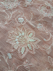 Mariab Fabric Luxe Embroidered Chiffon
