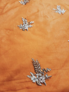 Branded Fabric Embriodered Organza