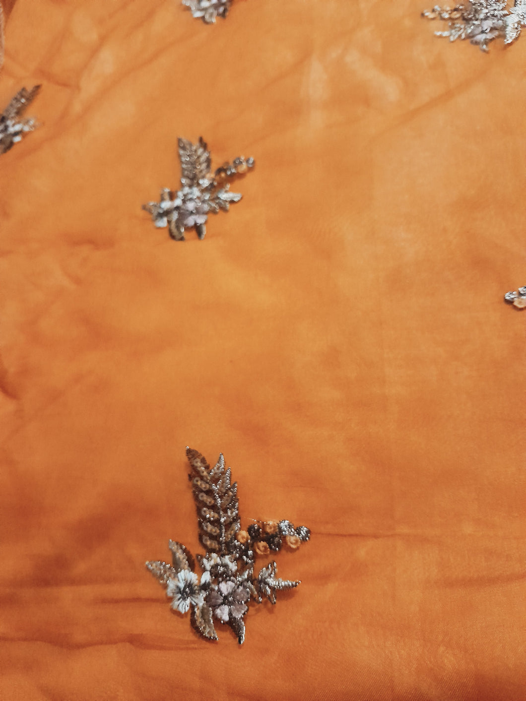 Branded Fabric Embriodered Organza