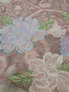 Mariab Patch Raw Silk Appliaced