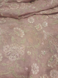 Mariab Fabric Luxe Embroidered Chiffon
