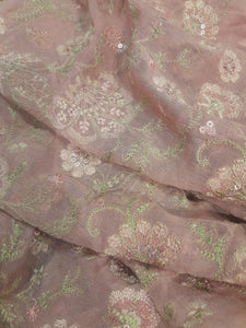 Mariab Fabric Luxe Embroidered Chiffon