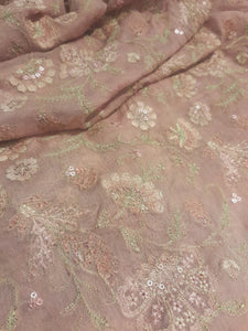 Mariab Fabric Luxe Embroidered Chiffon