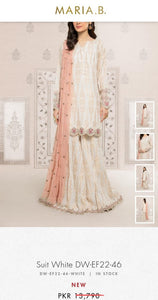 Mariab Duppta Embroidered Net