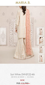 Mariab Duppta Embroidered Net