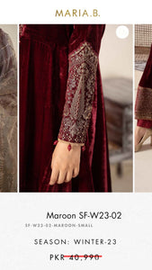 Mariab Fabric Plain Velvet