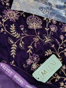 Mariab Fabric Luxe Embroidered Velvet