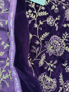 Mariab Fabric Luxe Embroidered Velvet