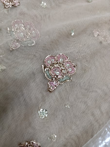 Mariab Front Luxe Embellished Net